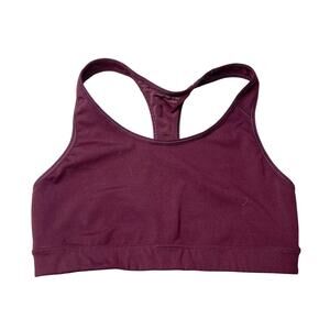 Old Navy Maroon Burgundy Medium Supprot Full Coverage Sports Bra Athletic Sz M